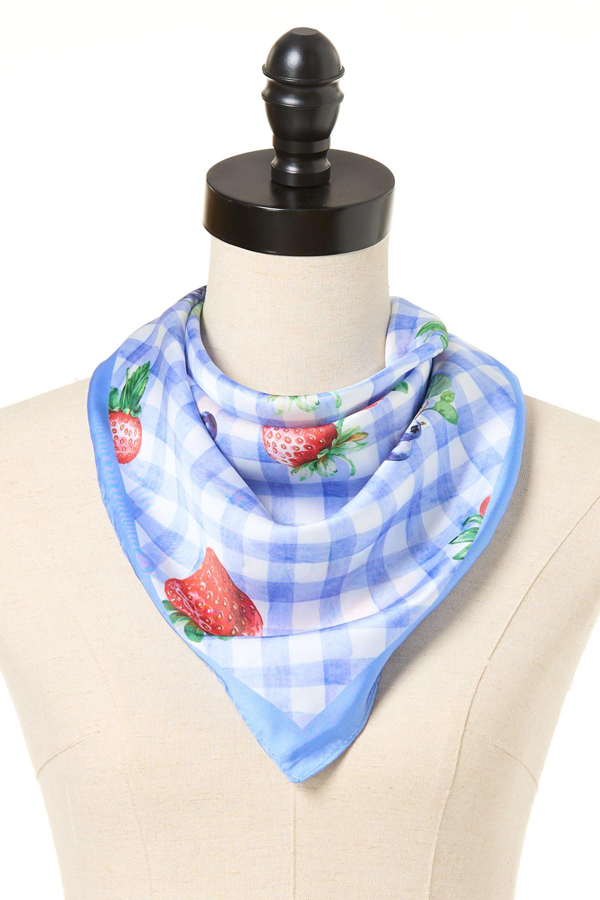 Gingham Berry Silky Scarf Set | Cato Fashions