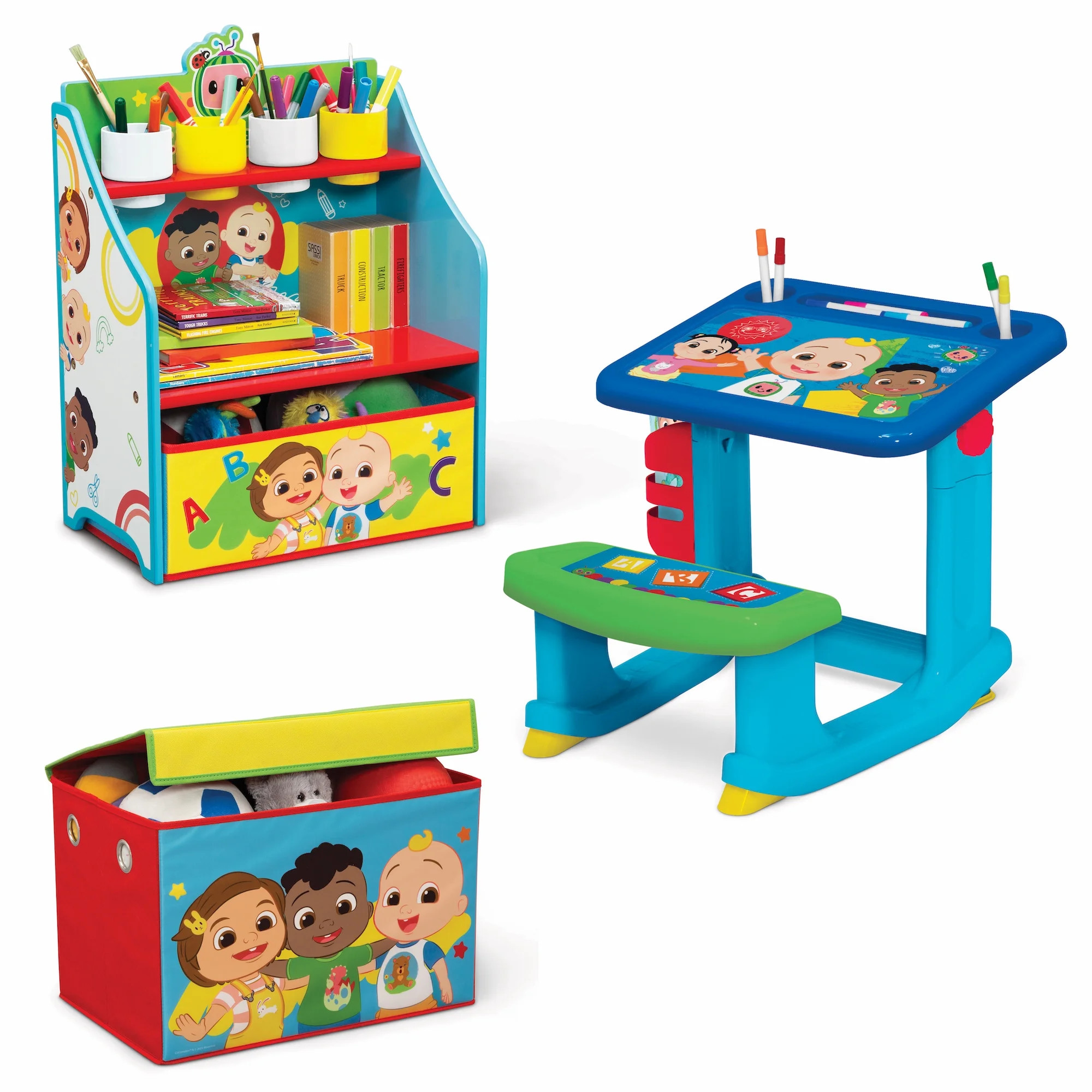 CoComelon 3-Piece Art & Play Toddler Room-in-a-Box by Delta Children – Includes Draw & Play Des... | Walmart (US)