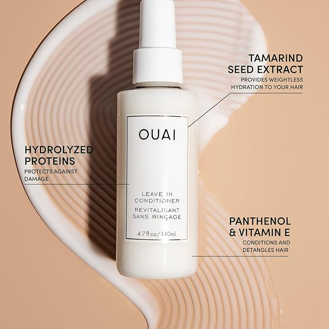OUAI Leave In Conditioner & Heat Protectant Spray - Prime Hair for Style, Smooth Flyaways, Add Sh... | Amazon (US)