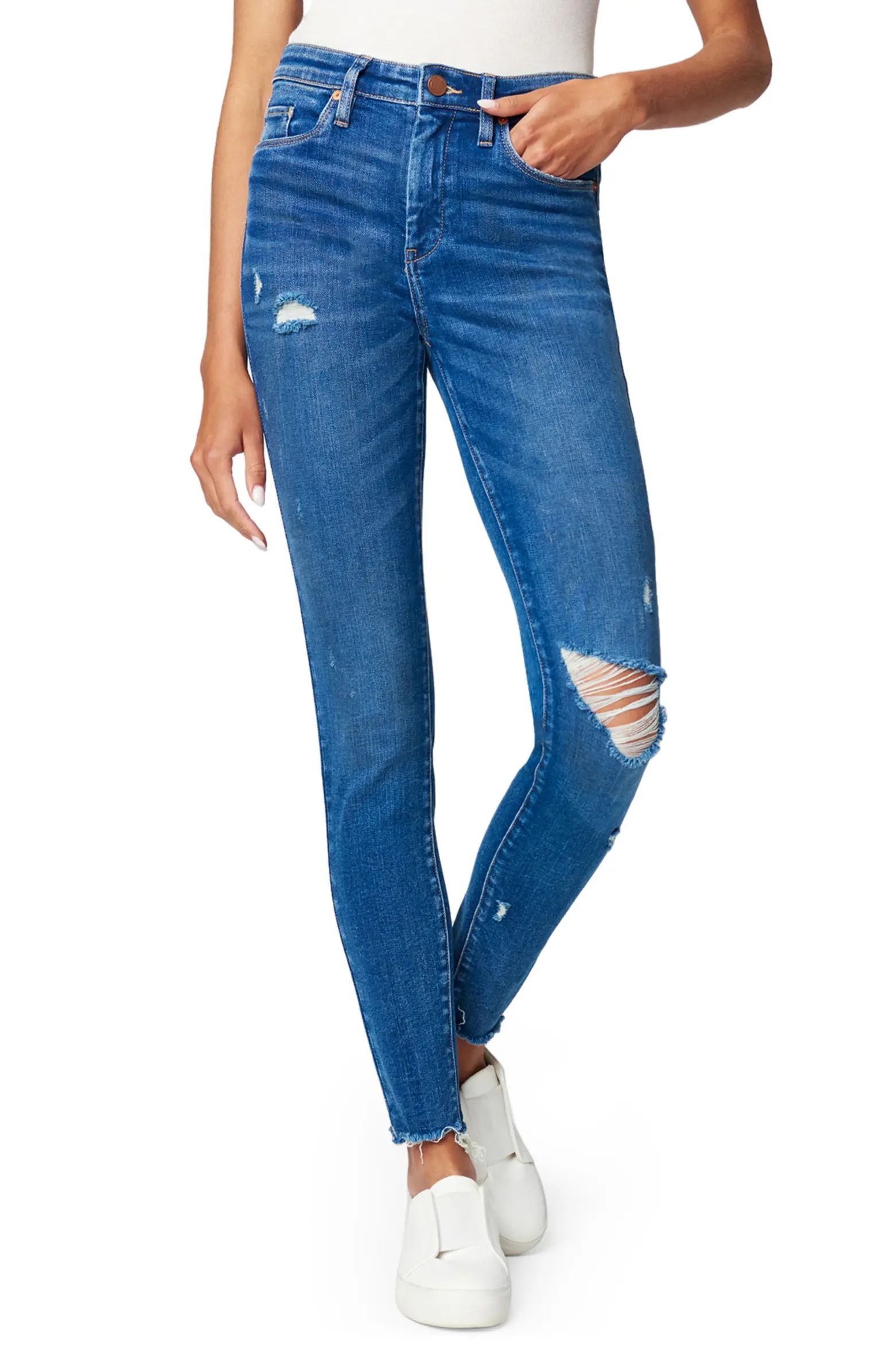 BLANKNYC Distressed Stretch Organic Cotton Skinny Jeans | Nordstrom | Nordstrom