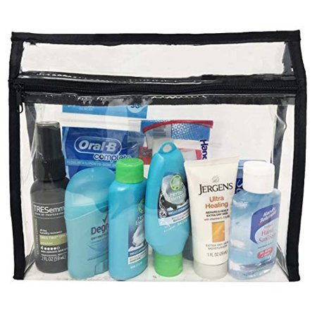 10 Piece Women's Travel Essentials TSA Compliant Toiletries Kit with Zippered Pouch. Perfect for Air | Walmart (US)
