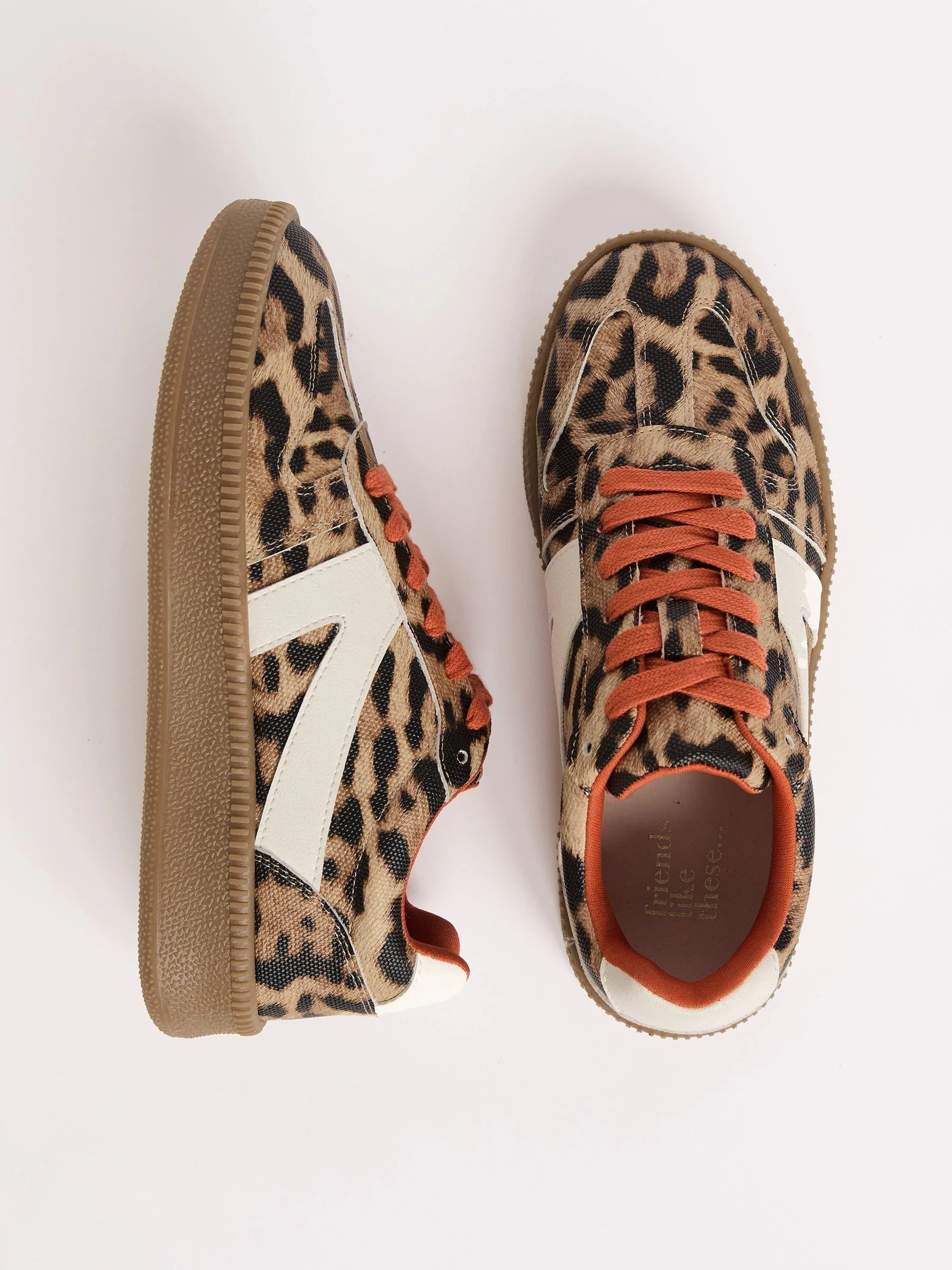 Buy Friends Like These Brown Leopard Print Standard Fit Lace-Up Retro Gumsole Sports Trainers fro... | Next EU