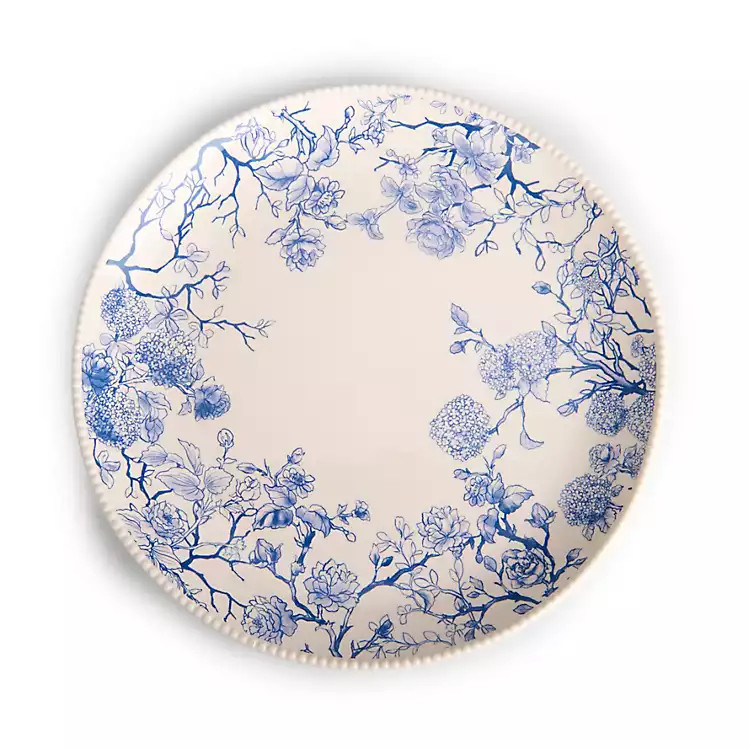 Beaded Blue Toile Salad Plate | Kirklands