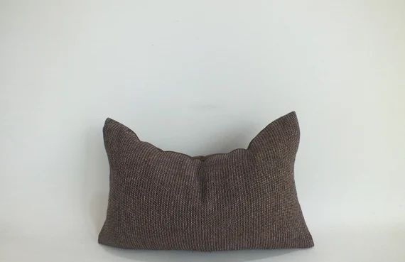 Brown Woven Sofa Pillow-case Decorative Throw Couch Bolster - Etsy | Etsy (US)