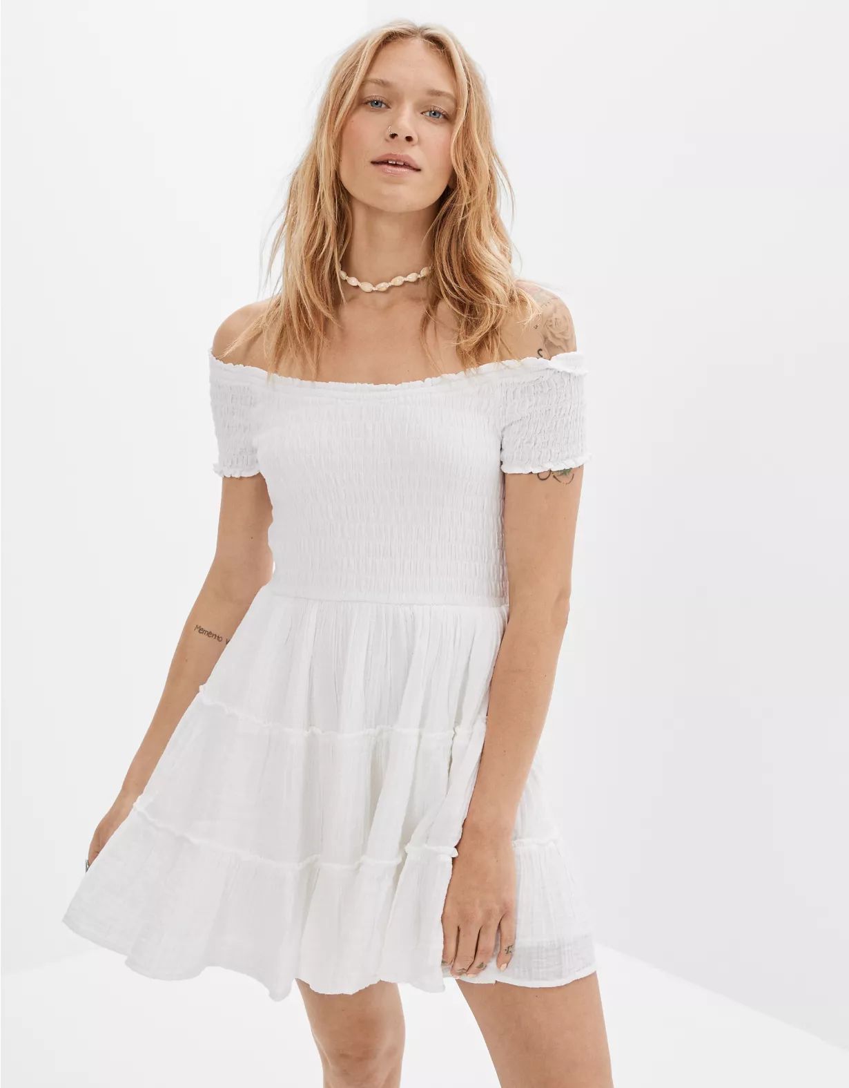 AE Shoreline Smocked Dress | American Eagle Outfitters (US & CA)