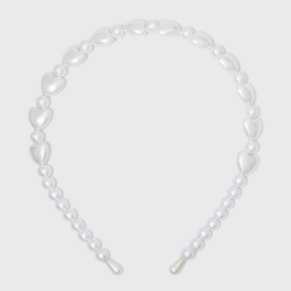 Beaded Heart Headband - A New Day™ Ivory | Target