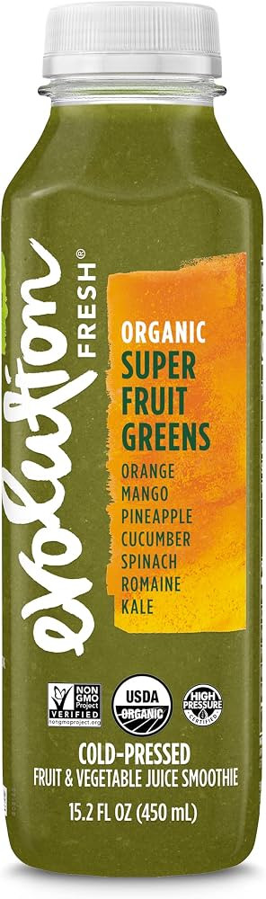 Evolution Fresh Organic Super Fruit Greens, Organic, 100% Cold-Pressed Fruit & Vegetable Juice Sm... | Amazon (US)