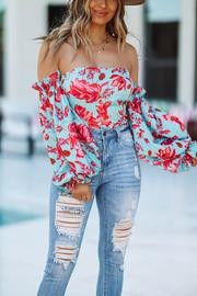 In My Element Top - Turquoise Floral | Hazel and Olive