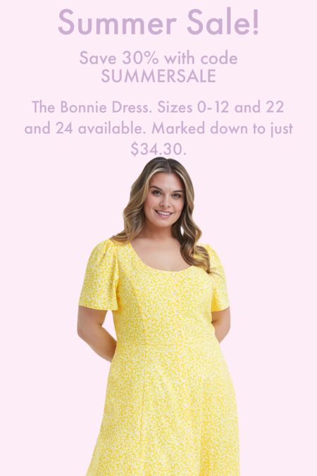 The Draper James summer sale is happening now! Save 30% with code SUMMERSALE. The Bonnie Dress. Sizes 0-12 and 22 and 24 available. Marked down to just $34.30. 

#LTKSaleAlert #LTKStyleTip #LTKPlusSize