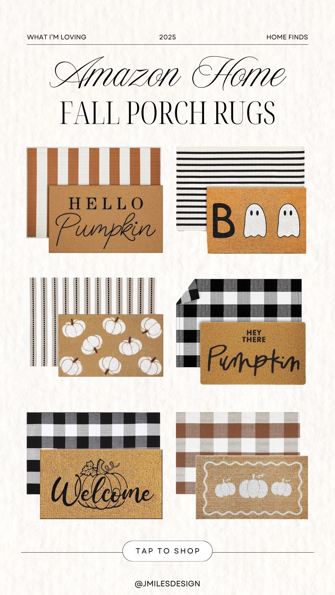 Amazon Fall Porch Rugs 🍂🏡
Give your entryway a seasonal refresh with these charming doormats + layering rugs. From “Hello Pumpkin” to spooky-cute ghosts and timeless plaids, these Amazon finds make it easy to cozy up your porch for fall.



#LTKhome #LTKseasonal #fallporchdecor #amazonhome #LTKhomefinds #falldecor #porchinspo

#LTKFindsUnder100 #LTKSeasonal #LTKHome