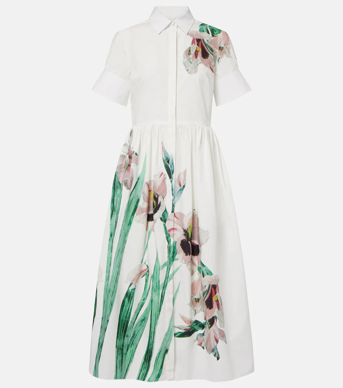 Floral cotton shirt dress | Mytheresa (UK)