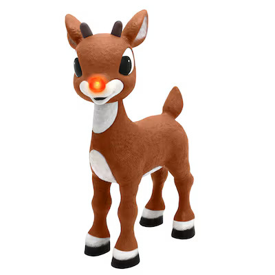 Rudolph the Red-Nosed Reindeer 3-ft Rudolph Animatronic Yard Decoration | Lowe's