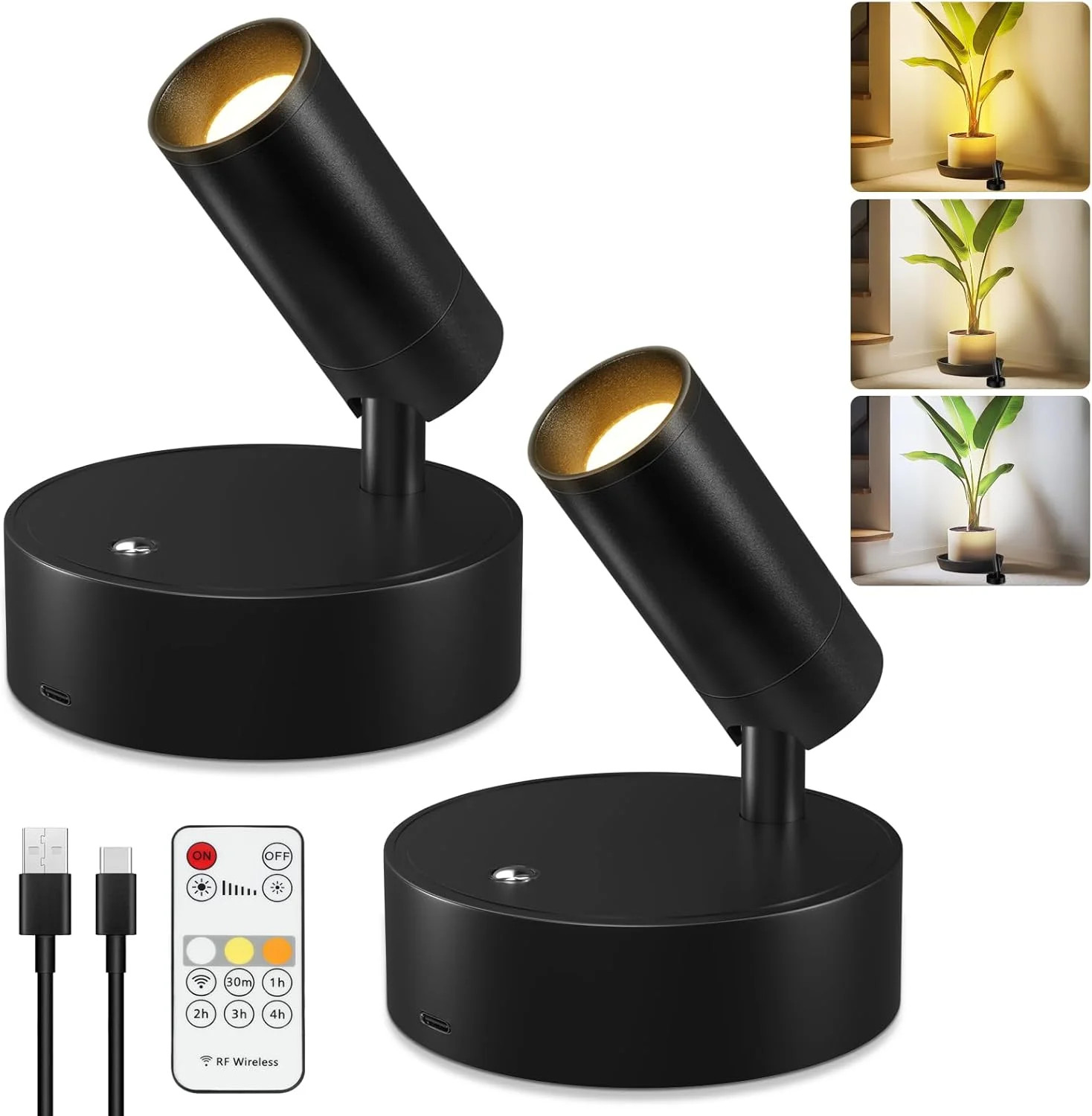 Wireless LED Spotlight, Spot Lights Indoor, Uplighting Indoor with Timer and Dimmable | Wayfair North America