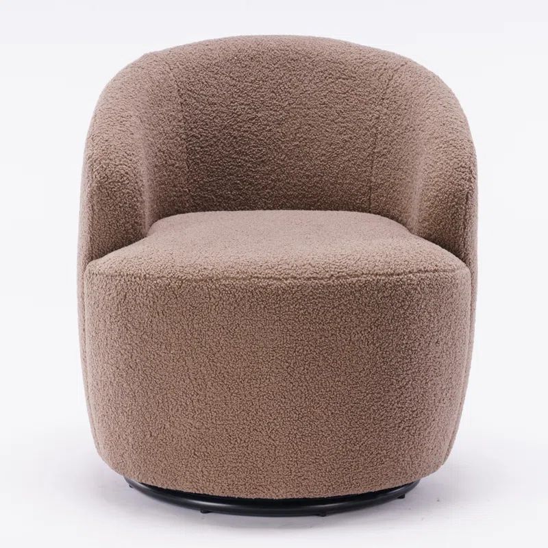 25.6" W Polyester Swivel Barrel Chair | Wayfair North America