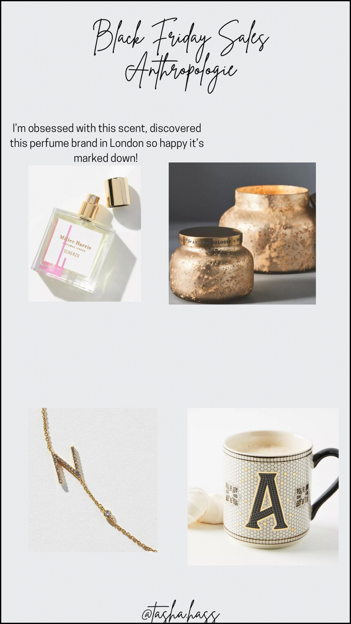 Gifts for her this holiday season
#ltkcyberweek #cyberweek #holidaygifts 

Perfume 
Candles
Initial necklace 
Custom mugs 

#LTKsalealert #LTKHoliday #LTKGiftGuide