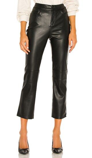 Leather Like Kick Crop Pant in Black | Revolve Clothing (Global)