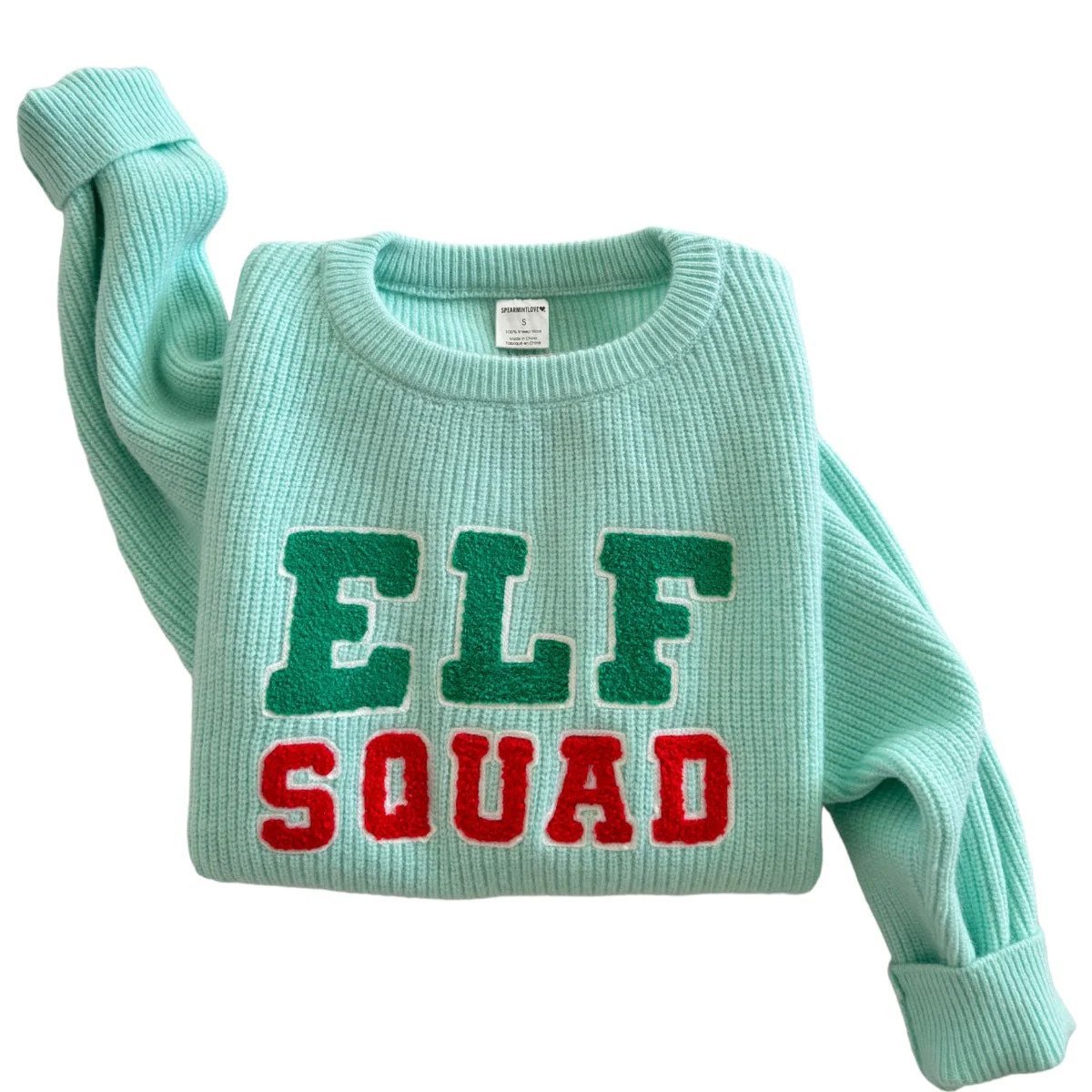 Women's Knit Sweater, Elf Squad | SpearmintLOVE