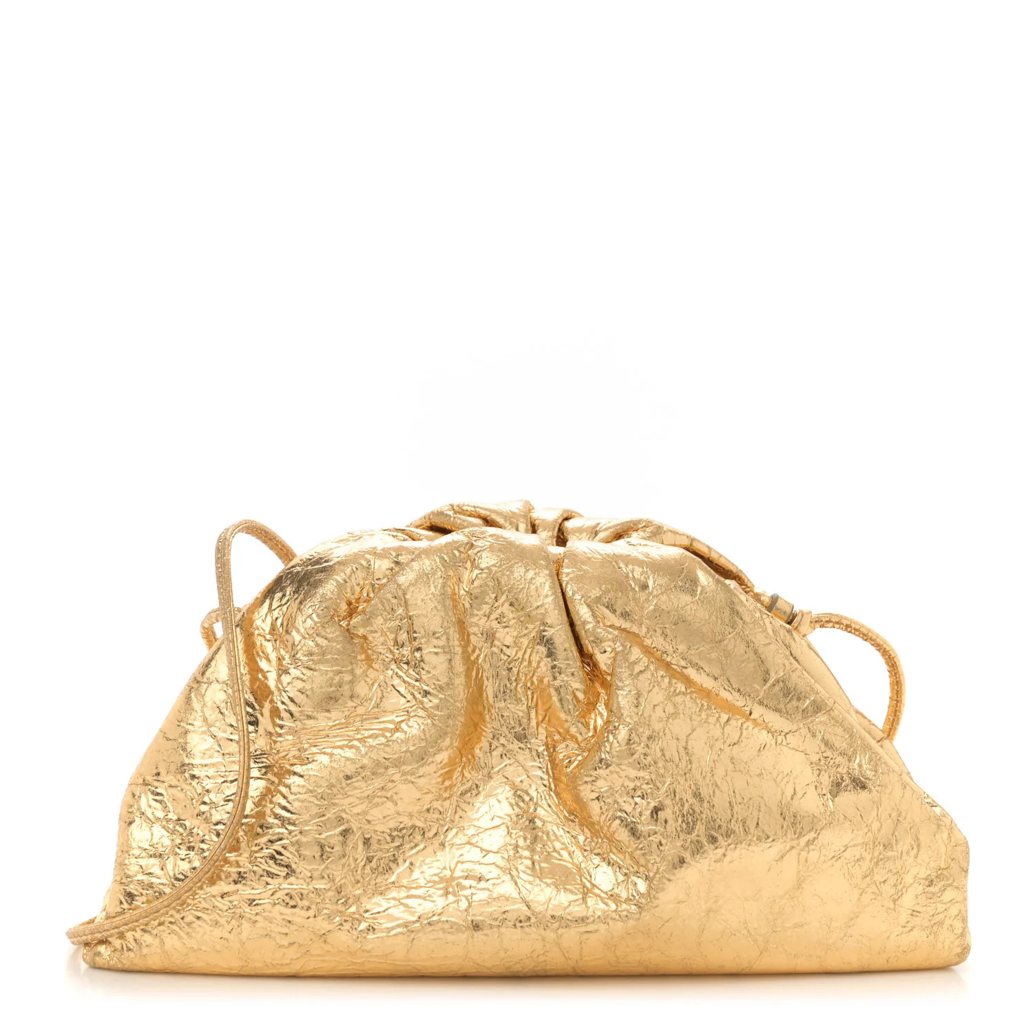 Metallic Crinkled Lambskin The Mini Pouch Oro | FASHIONPHILE (US)