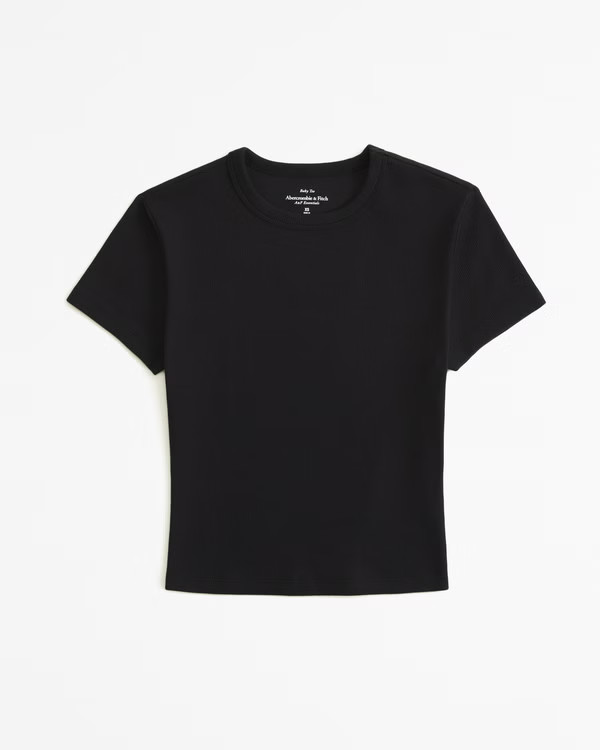 Women's Essential Rib Baby Tee | Women's Tops | Abercrombie.com | Abercrombie & Fitch (US)