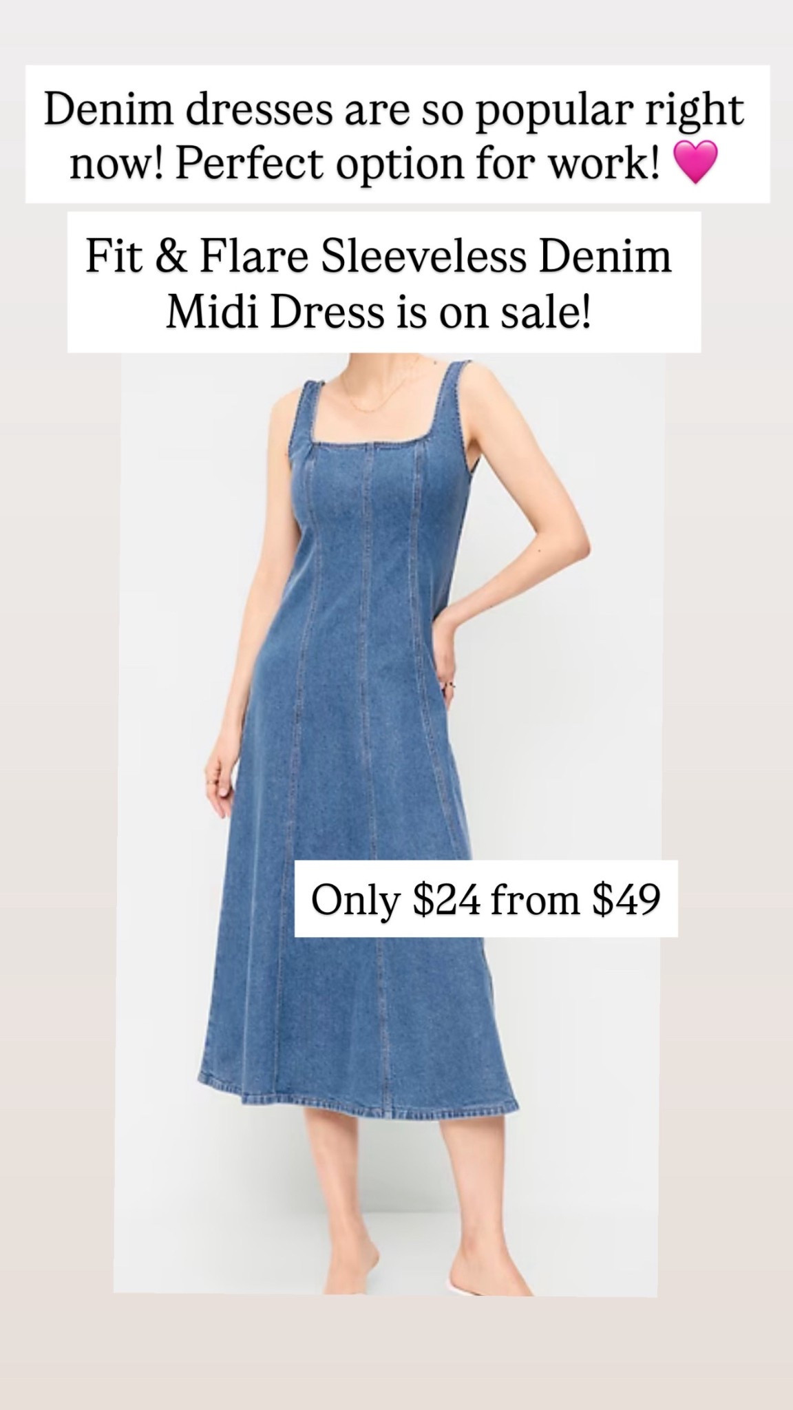 I love a denim dress. This option is so pretty.

#LTKSaleAlert
