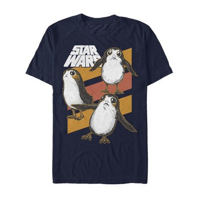 Men's Star Wars The Last Jedi Porg Stripes T-Shirt - Navy Blue - X Large | Target