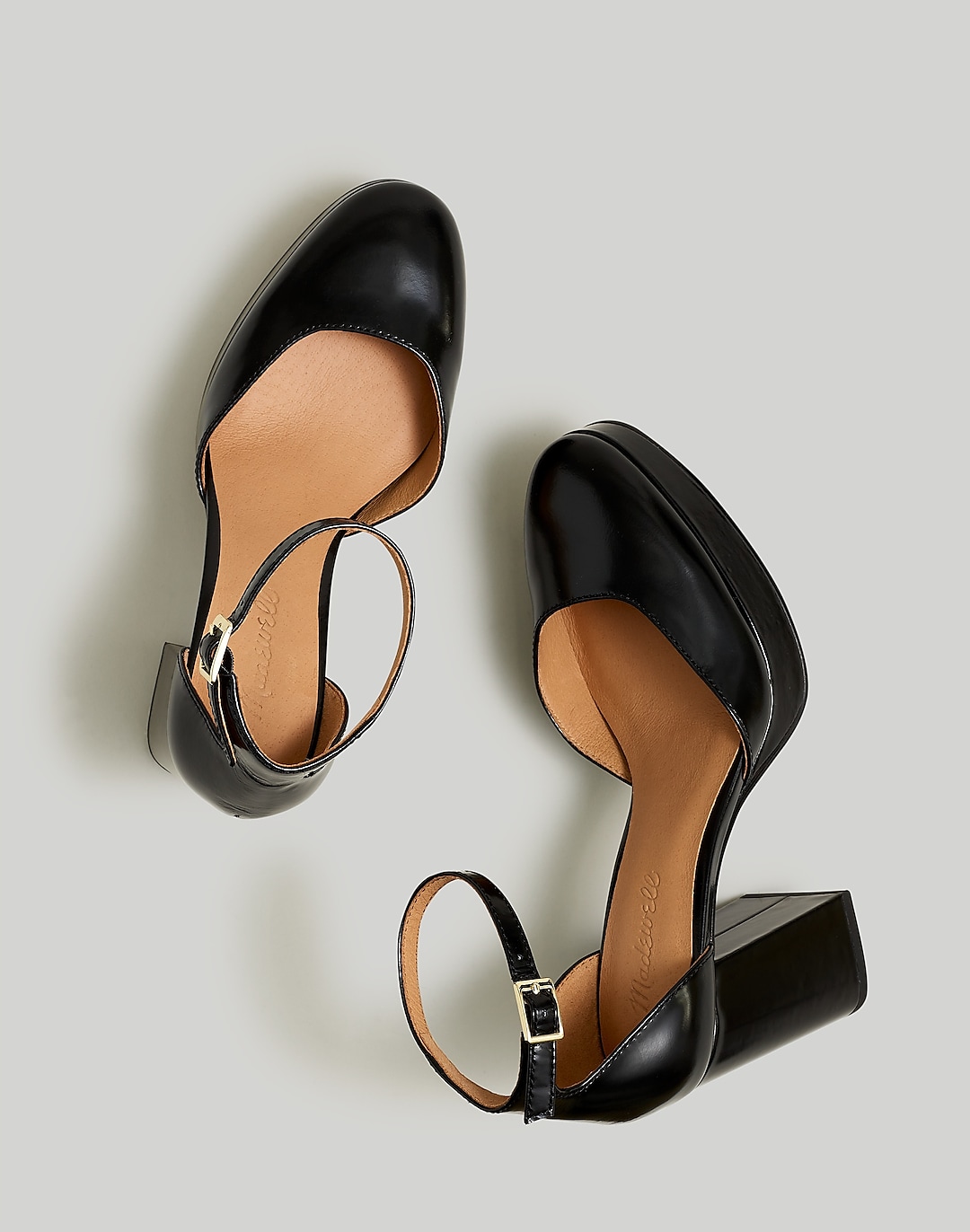 The Mable Ankle-Strap Platform Pump in Leather | Madewell