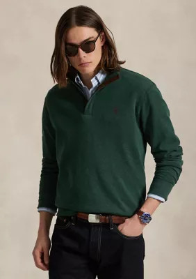 Polo Ralph Lauren Men's Luxury Jersey Quarter-Zip Pullover, Green, Small | Belk