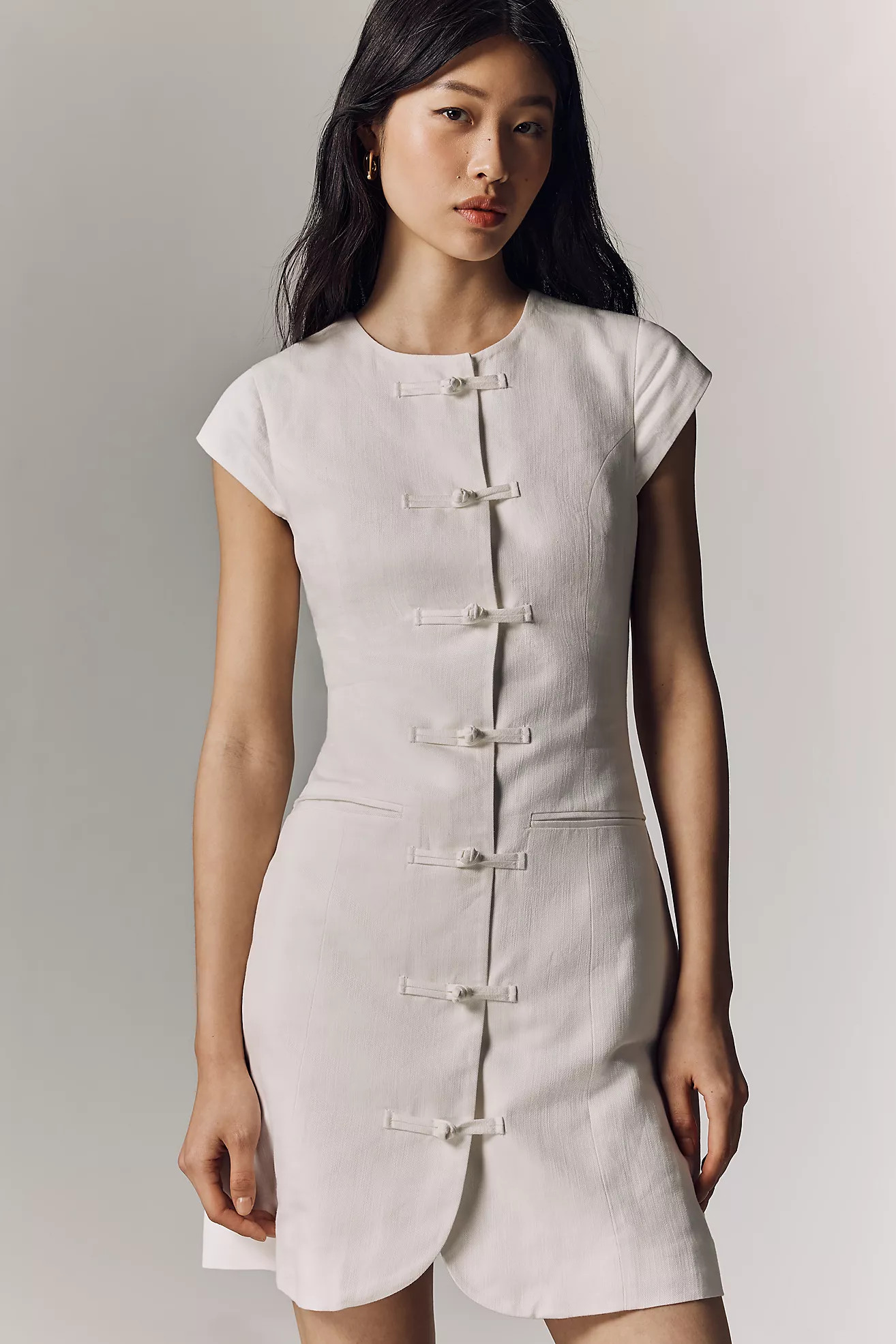 ALIGNE Jennie Linen-Blend Mini Dress | Anthropologie (US)