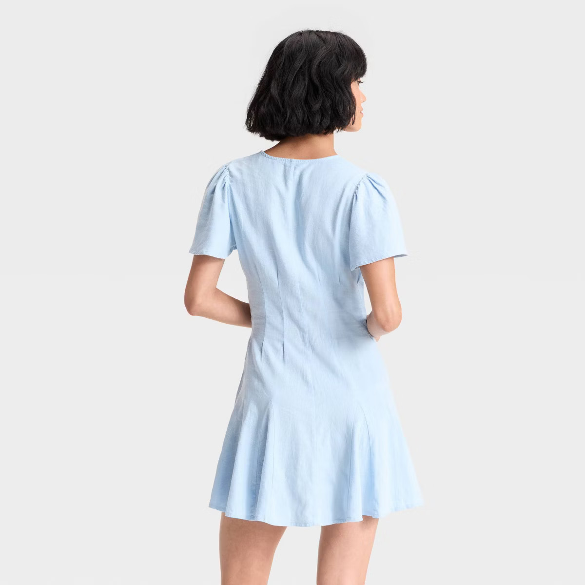 Women's Short Sleeve Button-Front Mini A-Line Dress - Universal Thread™ | Target