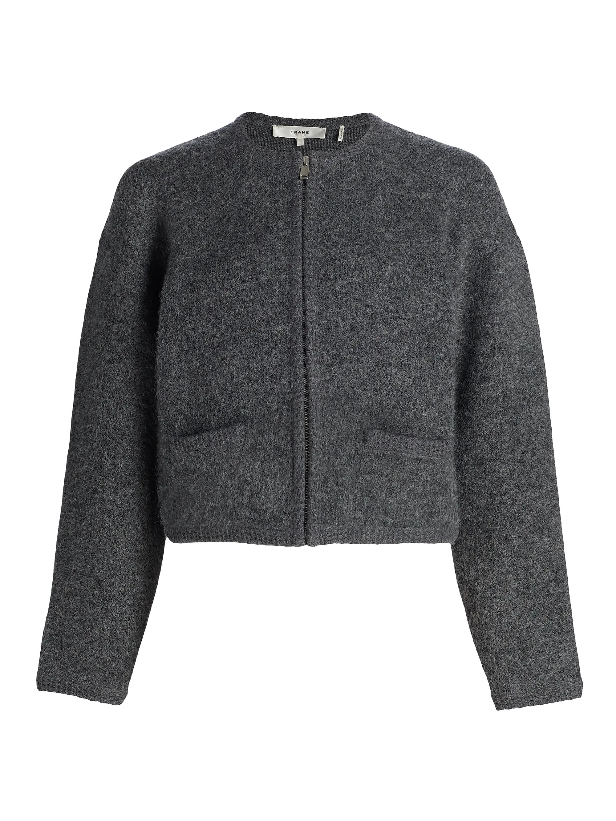 FRAME Lofty Merino Wool &amp; Dyed Alpaca-Blend Crochet Cardigan | Saks Fifth Avenue | Saks Fifth Avenue
