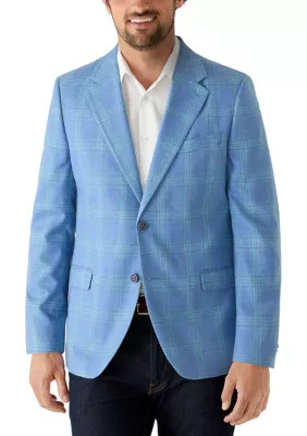 Nautica Men's Plaid Blazer, Blue, 42 Short | Belk