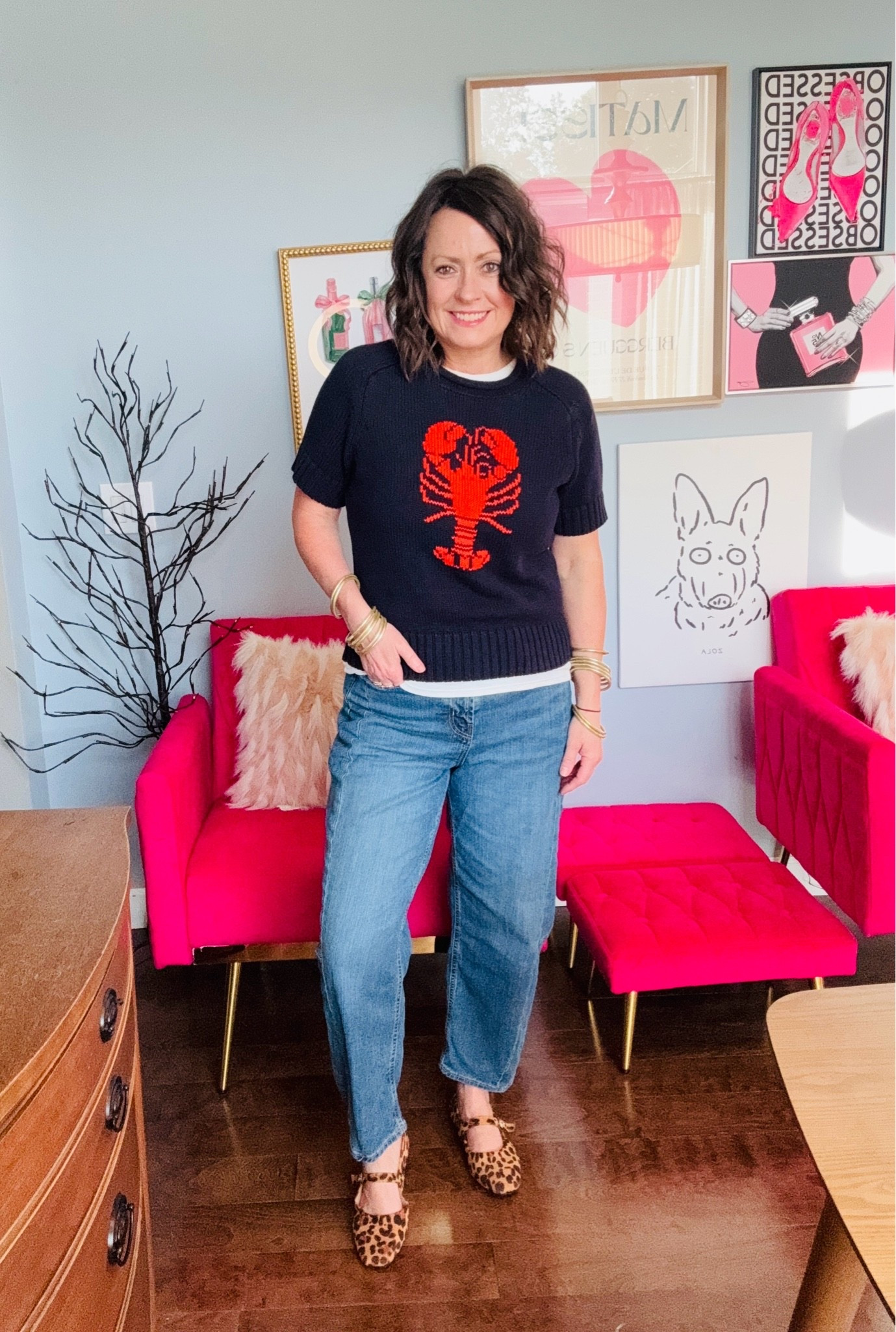 The perfect preppy classic monster sweater with on fend barrel jeans!!

#LTKgrwm #LTKootd #LTKOver40