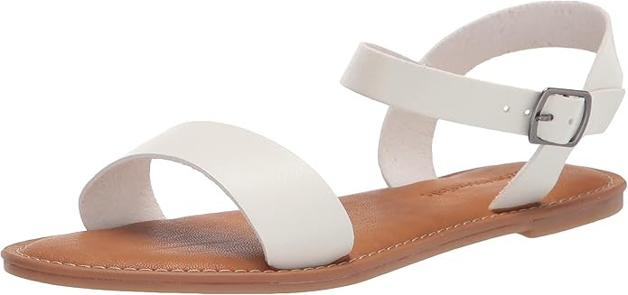 Amazon Essentials Women's Two Strap Buckle Sandal with Adjustable Ankle Strap | Amazon (US)