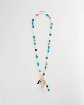Women's Convertible Turquoise Fish Charm Necklace in Blue | Chico's | Chico's