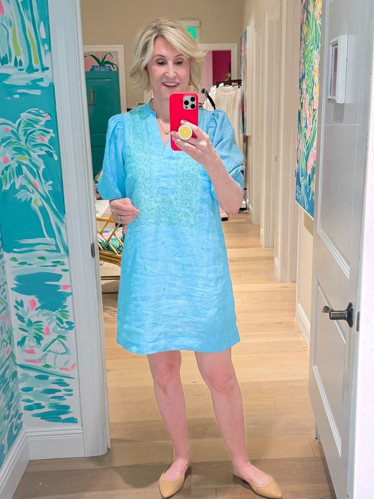 This beautiful blue 3/4 sleeve shift dress from Lilly Pulitzer is the perfect blend of comfortable and polished. I love the easy silhouette—it’s flattering, timeless, and one of those pieces you can simply slip on and feel instantly put together.

#LTKSeasonal #LTKOver40 #LTKootd