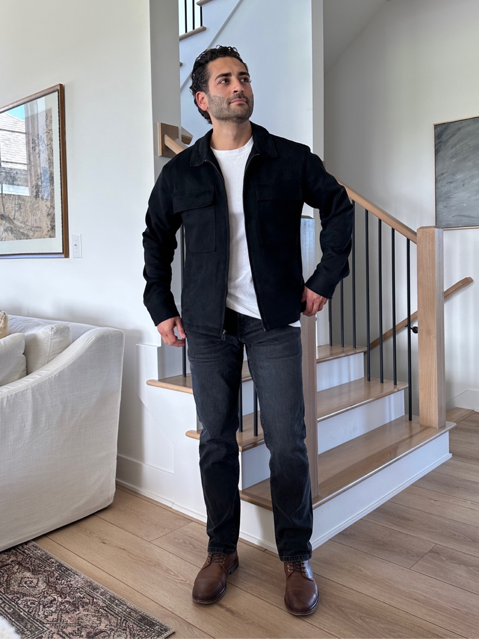 Cort is wearing a medium in jacket & tee, 30x30 in jeans, shoes are true to size.

#kathleenpost #outfitsfordudes #abercrombie

#LTKstyletip #LTKmens #LTKSeasonal