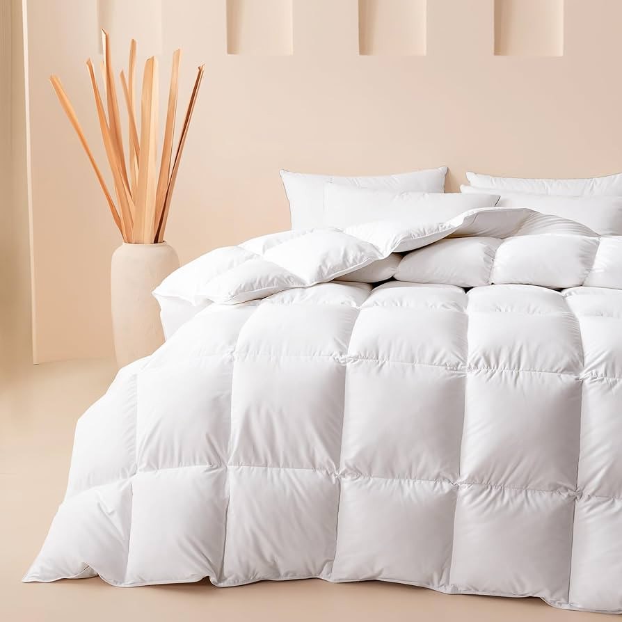 Cosybay Feather and Down Fiber Comforter Full Size, Ultra Fluffy Duvet Insert, All Season White C... | Amazon (US)