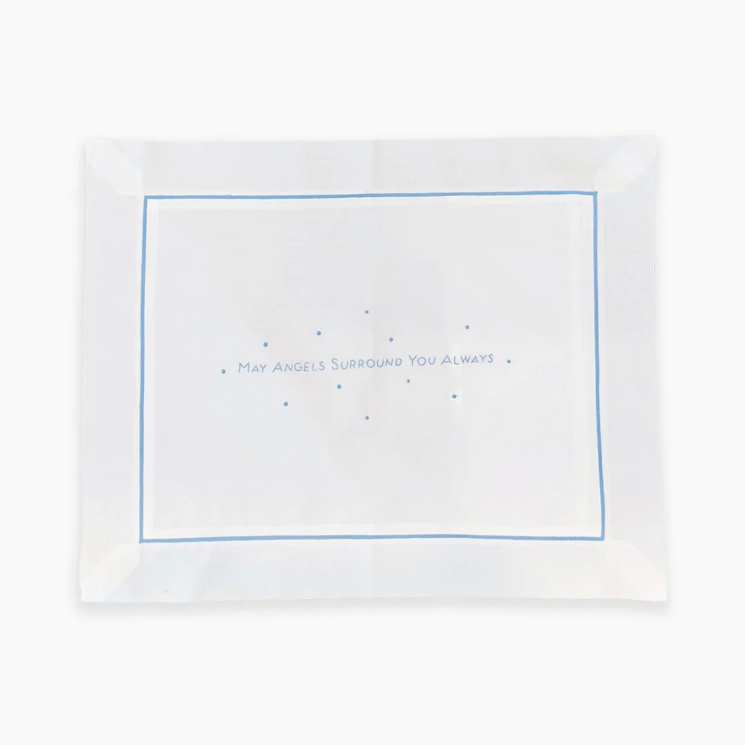 Blue - May Angels Surround You Always Pillowcase | Anne Neilson Home