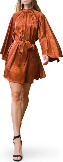 Long Sleeve Satin Minidress | Nordstrom Rack