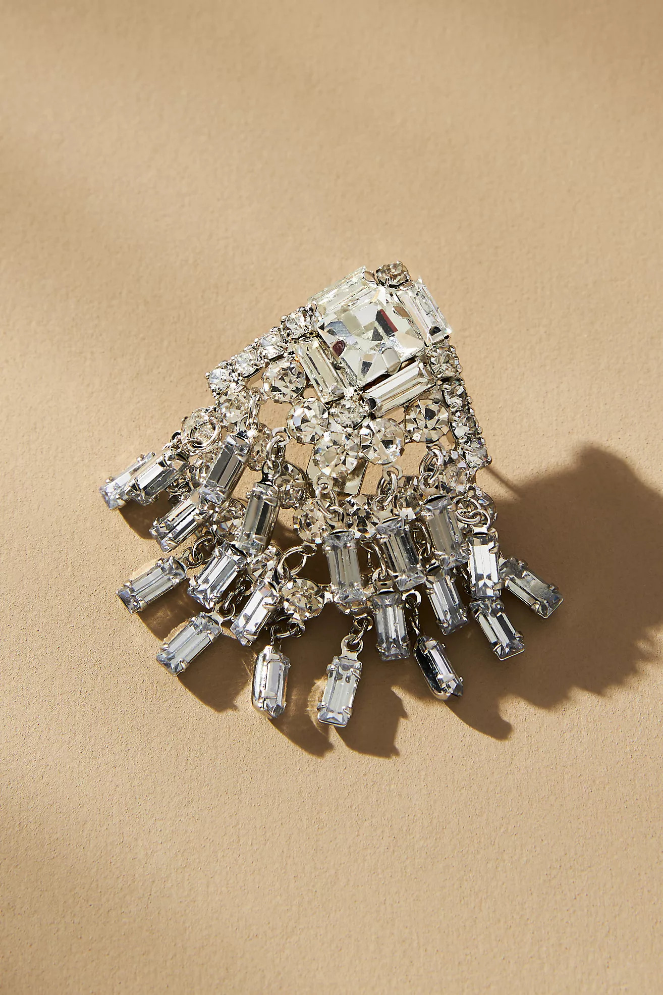 The Restored Vintage Collection: Oversized Crystal Teardrop Earrings | Anthropologie (US)