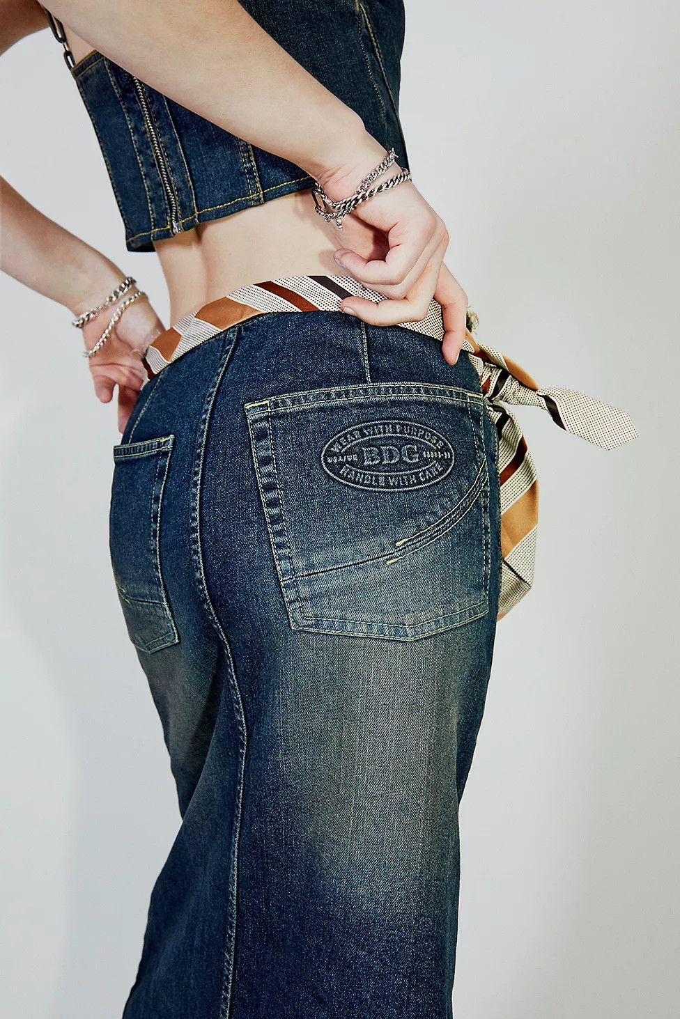 BDG Falda Stretch Denim Maxi Split Teñida | Urban Outfitters (US and RoW)