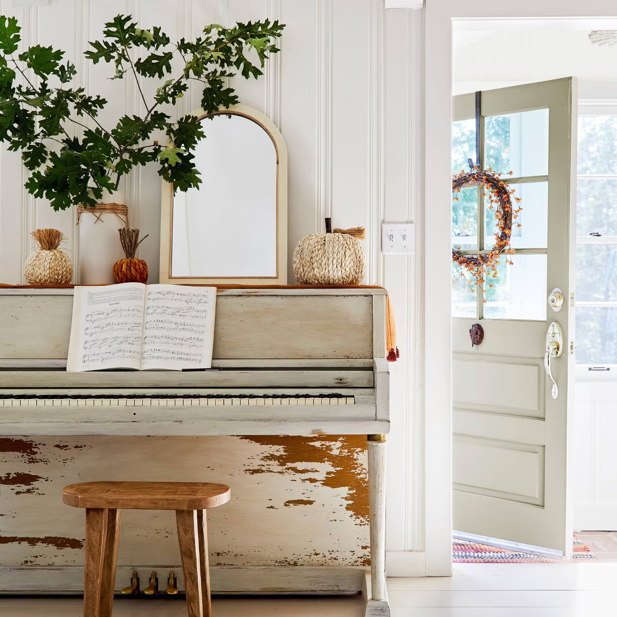 Woodland Carved Wood Accent Table Brown - Threshold™ | Target