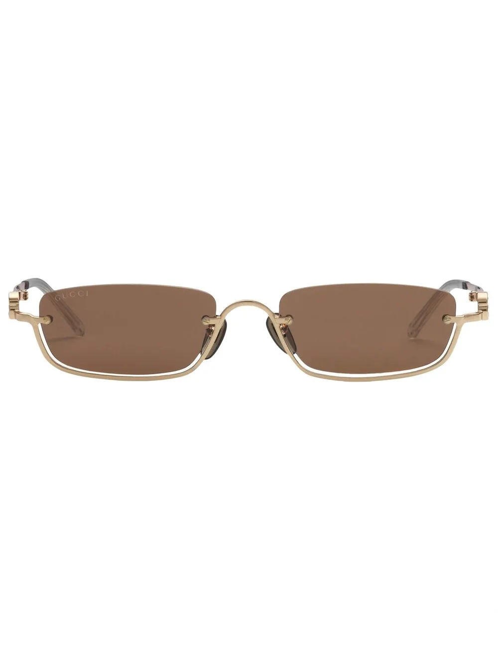 Gucci Eyewear Rectangular Frame Sunglasses - Farfetch | Farfetch Global