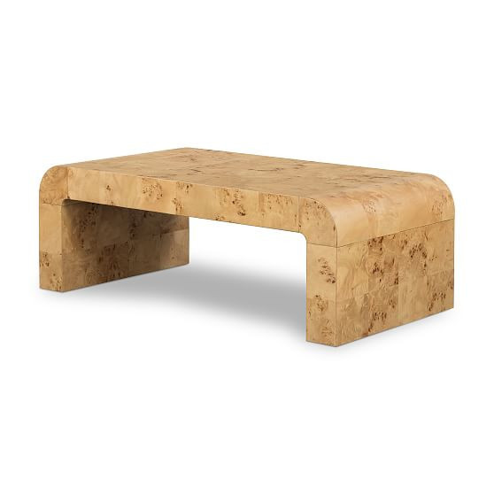 Cascading Top 45"" Rectangle Coffee Table, Natural Poplar | West Elm (US)