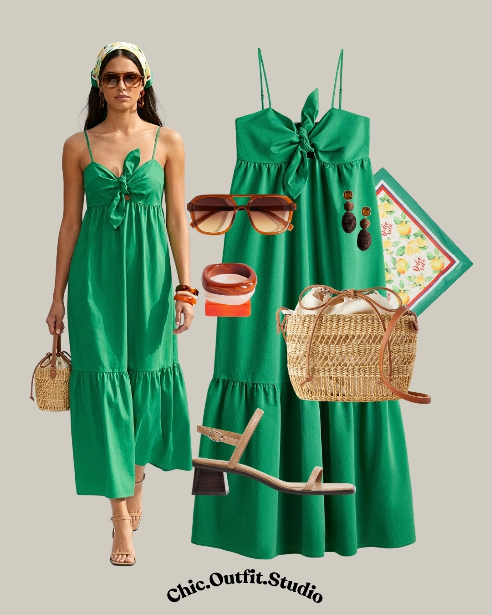 Emerald Green Midi Dress
Emerald Green Vacation Dress Look

A vibrant emerald green midi dress with delicate straps and soft draping creates a bold yet elegant summer statement outfit. Styled with natural woven accessories, sculptural sandals, and warm gold jewelry, this look feels luxurious but effortless for sunny destinations and elevated everyday dressing. Ideal for vacation dinners, rooftop cocktails, summer parties, coastal escapes, or stylish brunch dates.

Tags: green midi dress outfit, elegant summer dress women, chic vacation outfit, resort wear women, European summer fashion, colorful summer outfit, feminine vacation style, woven bag outfit, elevated casual summer look, summer dinner outfit, stylish holiday outfit, effortless luxury fashion

#LTKshoes #LTKsummer #LTKdresses