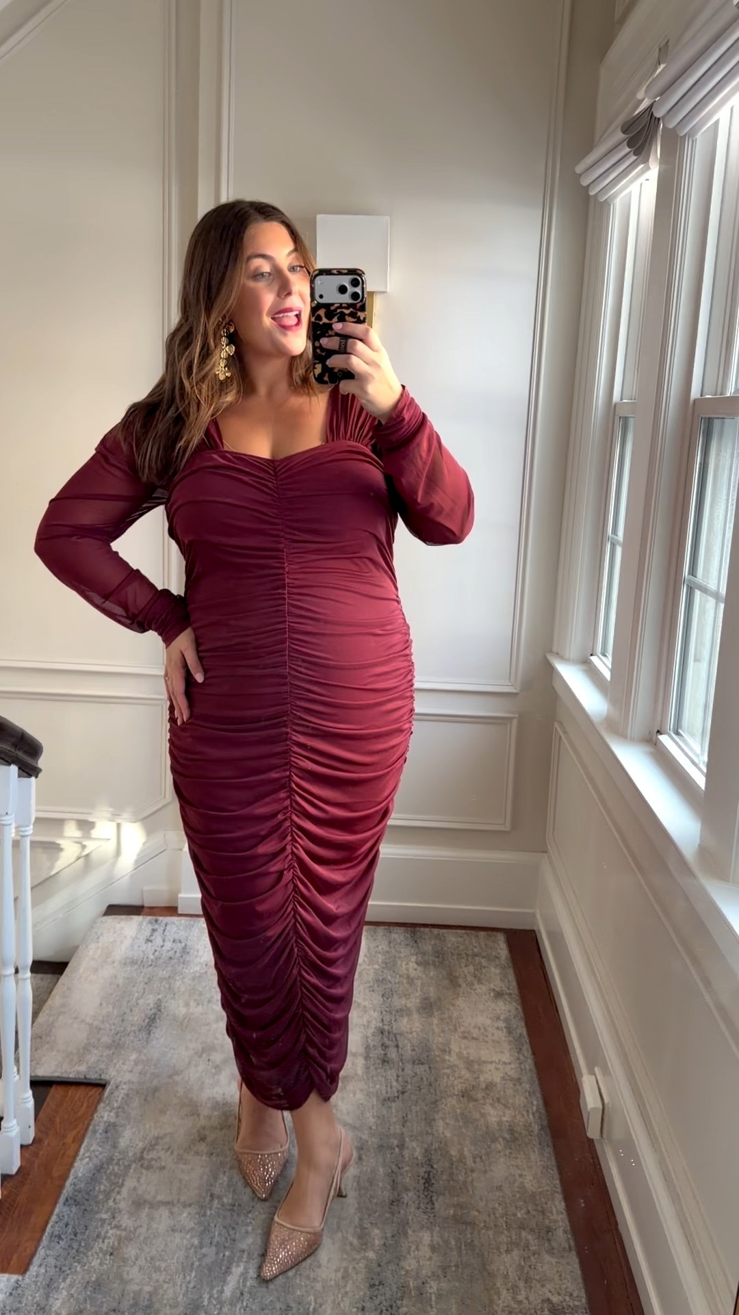 The most gorgeous ruched dress, sized up to 2x but wish I didn’t because it runs generously! Perfect for date night, showers and weddings! 

#LTKValentine #LTKWedding #LTKPlusSize