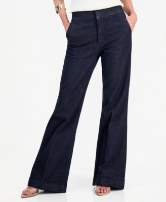Women's Wide Leg Flare Trouser Jeans, Macy's Exclusive | Macy's