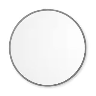 36 in. W x 36 in. H Rubber Framed Round Bathroom Vanity Mirror in Sage Green | The Home Depot