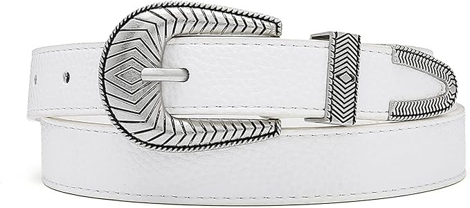 Women Vintage Belts Ladies Western Design Black Waist Belt for Jeans Pants Dress | Amazon (US)