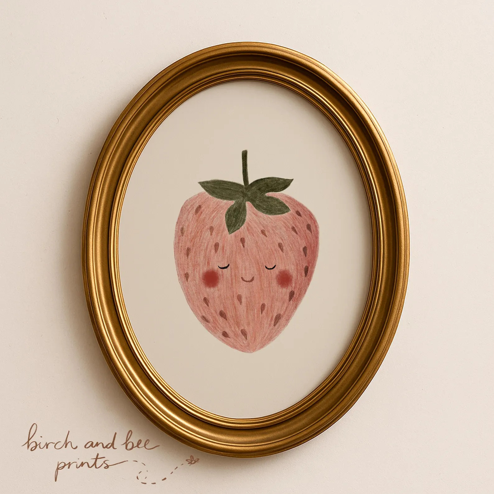Strawberry Art | Fruit Nursery Print | Nursery Wall Art | MAILED ART PRINT #299 | Etsy (Global)